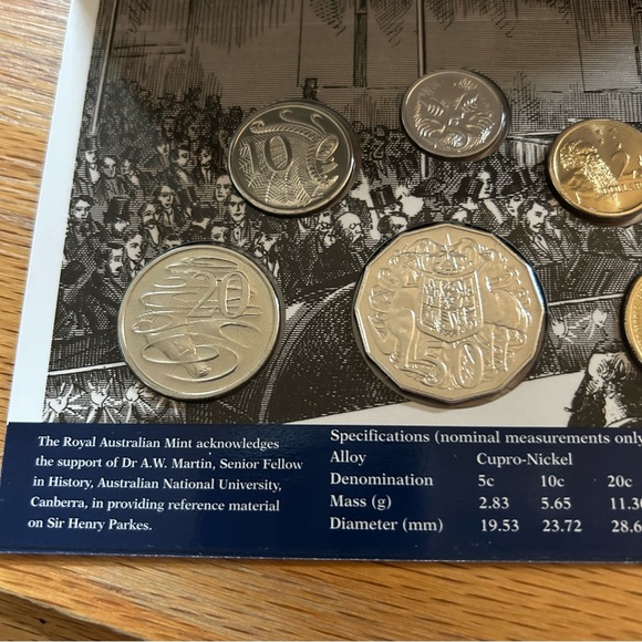 Royal Australian Mint 1996 - Uncirculated Coin Set - Sir Henry Parkes - Picture 9 of 11